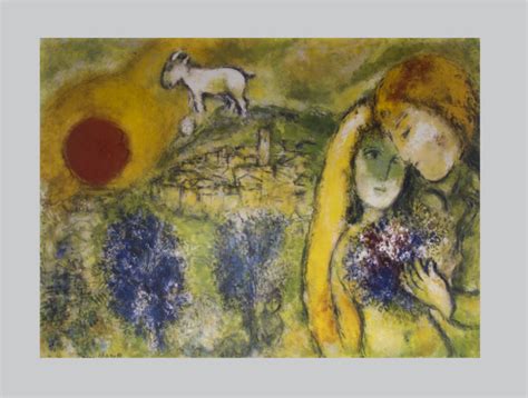 Marc Chagall Poster The Lovers Of Vence 1957