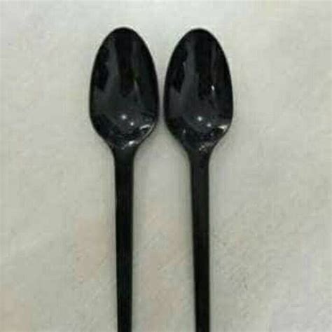 Jual Sendok Makan Hitam Sendok Makan Plastik Hitam Isi 25pcs Kota