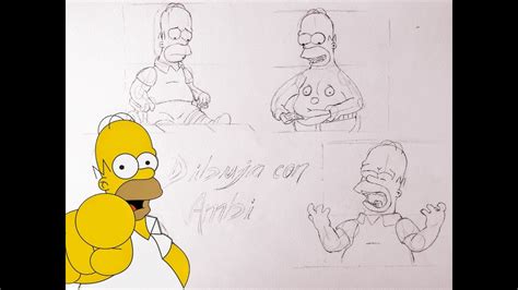 Como Dibujar A Homero Simpsons Youtube