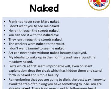 Naked In A Sentence In English Archives English Grammar Here