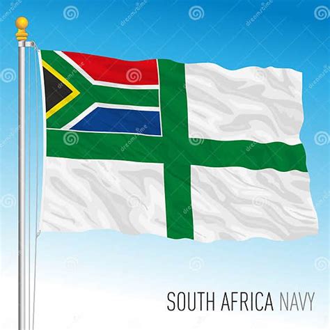 South Africa Navy Flag, Vector Illustration Stock Vector - Illustration of johannesburg, colors ...