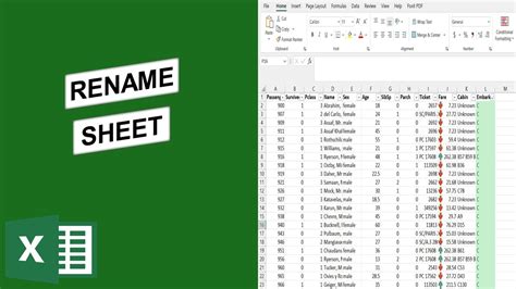 How To Rename Excel Sheets In Excel Workbook Episode 03 Youtube