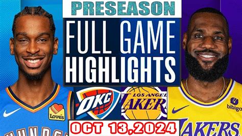 Los Angeles Lakers Vs Oklahoma City Thunder Full Game Highlights Oct 13