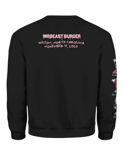 MrBeast Merch Mrbeast Burger Squad Long Sleeve Tee - Spoias