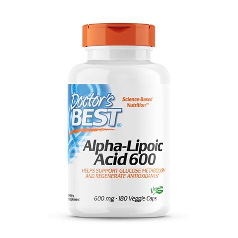 Doctor S Best Alpha Lipoic Acid 600 Mg 180 Veggie Caps Walmart