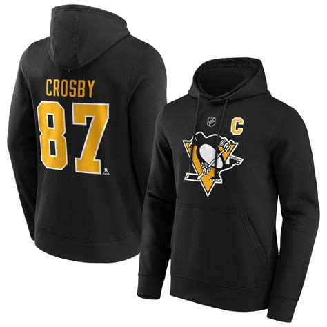 Fanatics Sidney Crosby 87 Pittsburgh Penguins Iconic Player Nhl Hoodie