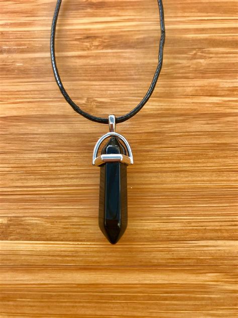 Black Onyx Gemstoneblack Onyx Necklacenatural Black Onyx Etsy Black Onyx Necklace Onyx