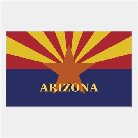 Arizona State Flag Custom Sticker | Zazzle.com