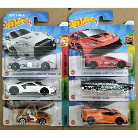 Xe mô hình đồ chơi Hot wheels basic 2024 P Q case Lamborghini TH Supra Nissan Jesko Short Card