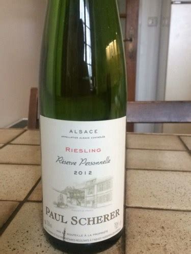 Paul Scherer Réserve Personnelle Riesling Vivino Brasil