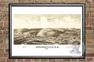 Old Map of Johnsonville, NY from 1887 - Vintage New York Art, Historic ...