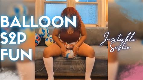 Looners Sexy Redhead BBW Sits To Pop Pretty Balloons Insatiable Softie Clips4sale