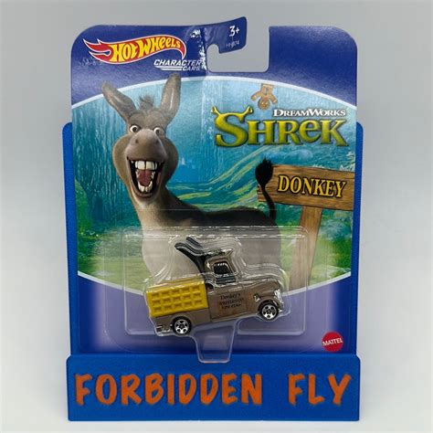 Hot Wheels Character Cars Shrek Movie Donkey Forbidden Fly