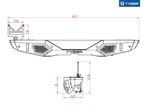 Buy Tyger Auto TG BP9J81198 Tyger Fury Rear Bumper With D Ring Mounts