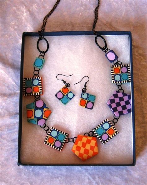 Handmade polymer clay jewelry set | Polymer clay jewelry, Handmade ...