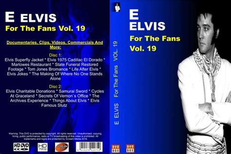 E Elvis For The Fans Vol 19 Double DVD Elvis New DVD And CDs Elvis