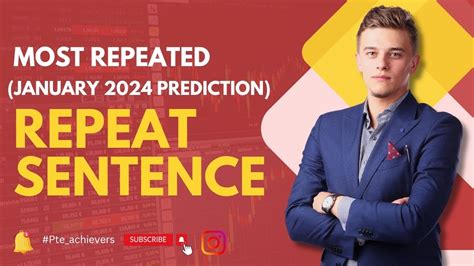 Pte Speaking Repeat Sentence January Prediction Most Repeated