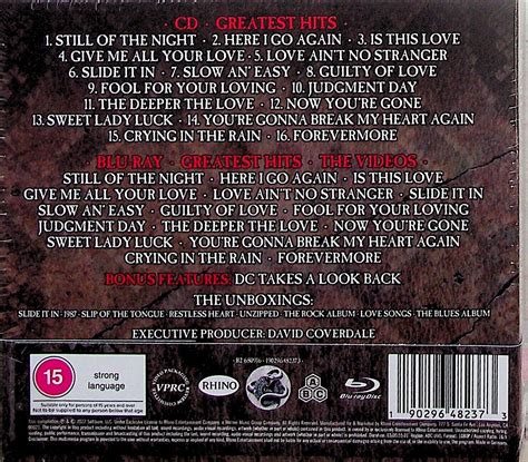 Whitesnake Greatest Hits Revisited Remixed Remastered CD Blu Ray