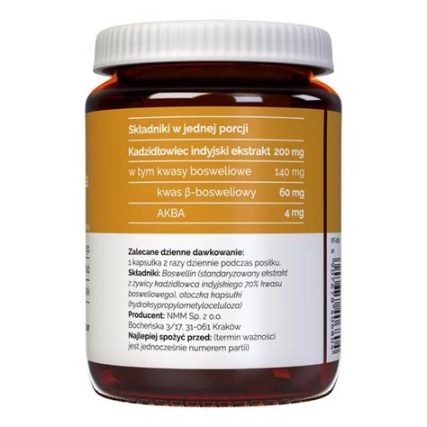 Vitaler s Boswellia Serrata Kadzidłowiec indyjski 200 mg 60 kapsułek