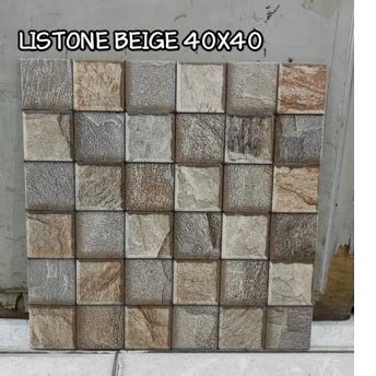 Jual Keramik Mulia X Listone Beige Kasar Shopee Indonesia