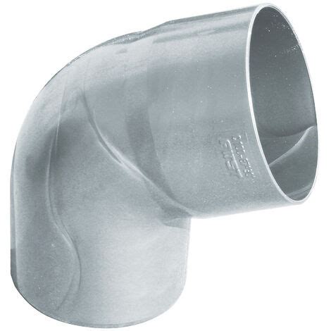 Coude PVC 6730 MF pour tube de descente Ø80 aspect zinc First Plast