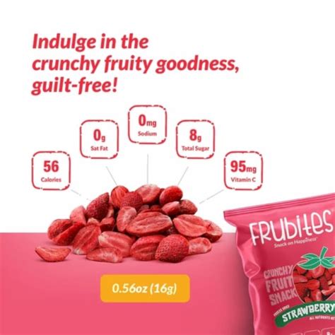 Crunchy Fruit Snacks Freeze Dried Strawberry Perfect For School Lunches No Sugar Added 10