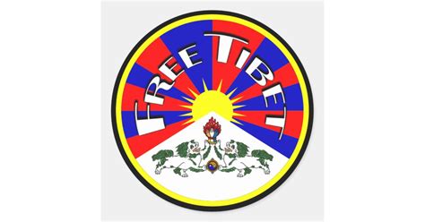 Free Tibet Round Stickers | Zazzle