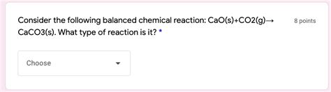 Solved Consider The Following Balanced Chemical Reaction Cao S Co G