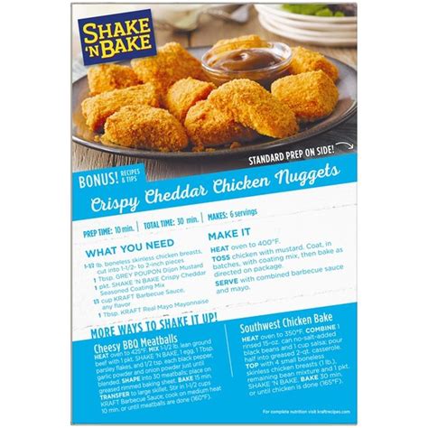 Shake N Bake Crispy Cheddar Seasoned Coating Mix 475 Oz Instacart