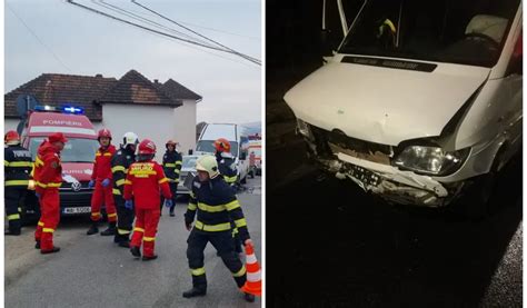 Accident cu două microbuze şi un autoturism în Bihor Nouă persoane