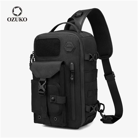 OZUKO Bolsas De Ombro De Grande Capacidade Para Homens Bolsa Peito