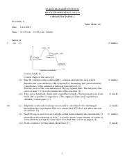 S6 Post Mock Paper Paper 2 Ans Pdf QUEEN ELIZABETH SCHOOL MOCK