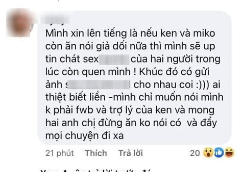 Biến căng lên đỉnh điểm Cô gái tự xưng là tình cũ doạ tung clip sex của Miko Lan Trinh và bạn