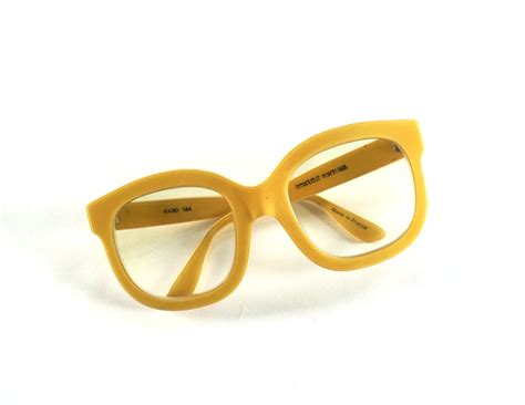 Emmanuelle Khanh Lunettes De Vue Monture Cercl E Jaune Moutarde Bon