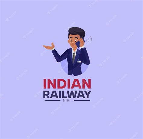 Premium Vector | Indian railway vector mascot logo template