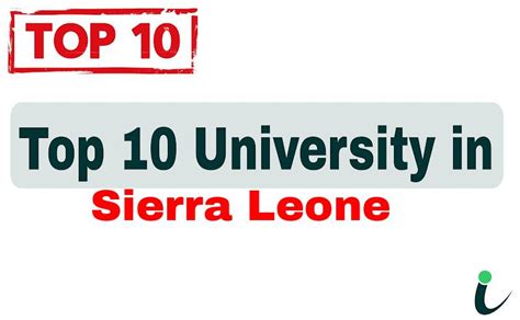 Top 10 University in Sierra Leone 2024: Best Ten Ranking - InstitutionInfo