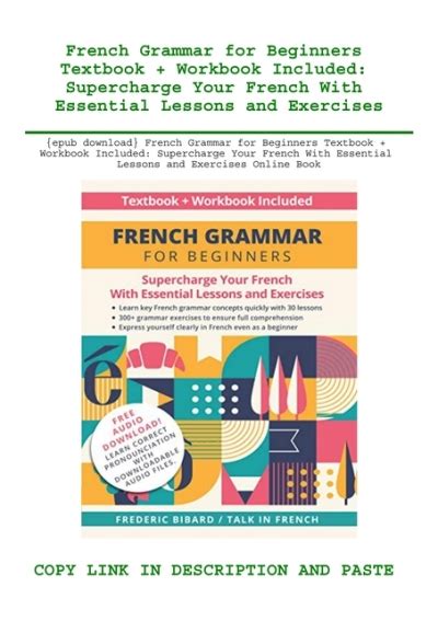 Epub Download French Grammar For Beginners Textbook Workbook Included Supercharge Your