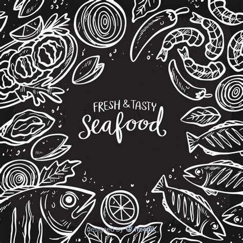 Fondo de pescado y marisco vector gratui... | Free Vector #Freepik # ...