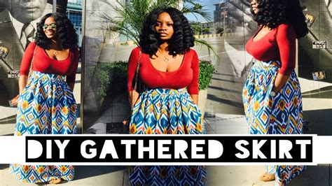 How To Diy Gathered Skirt Full Length Youtube