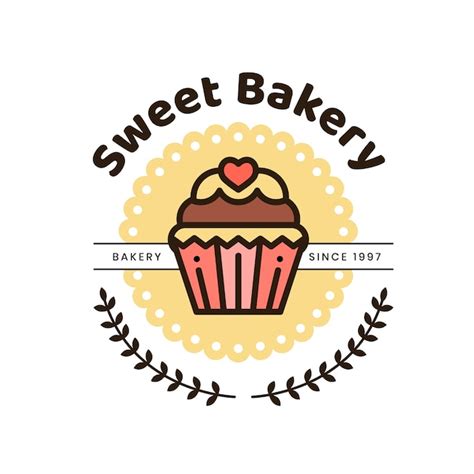 Premium Vector | Cute bakery cake logo