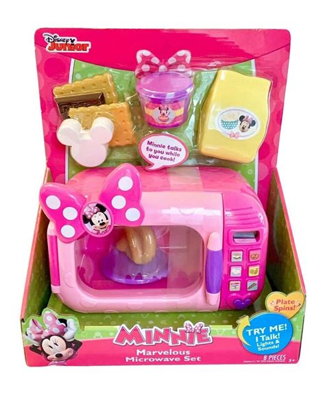 Brand New Disney Junior Minnie Mouse Marvelous Microwave Kitchen Play