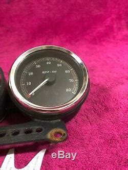 Harley Sportster Dyna Dual Guage Mount Speedo Speedometer Tach