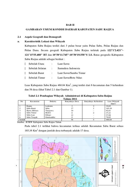 luas  peta pulau sabu raijua