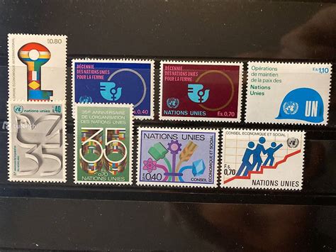 Uno Genf Alle Briefmarken Des Jahres Postfrisch O Block Im Kanton