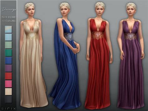 Sifix S Daenerys Dress Sims Dresses Sims Dress