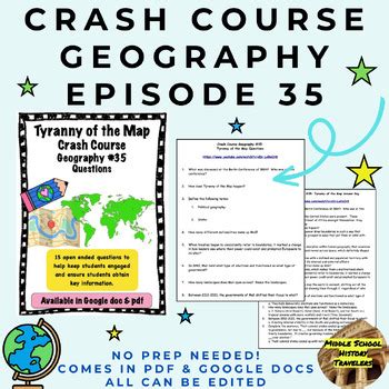 Crash Course Geography 35 Tyranny Of The Map Questions TPT