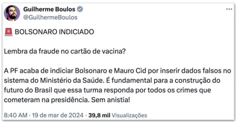 Apoiadores De Lula Comemoram Indiciamento De Bolsonaro Por Poder