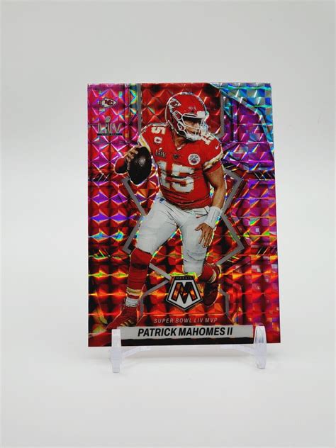 Patrick Mahomes Pink Camo Prizm Super Bowl Liv Mvp Panini Mosaic