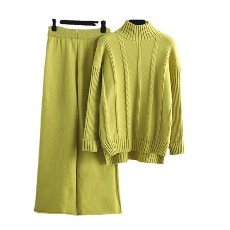 Warm Cashmere Sweater And Pants Sets For Women Socohoodie