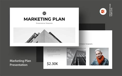 Modèle de présentation du plan marketing TemplateMonster